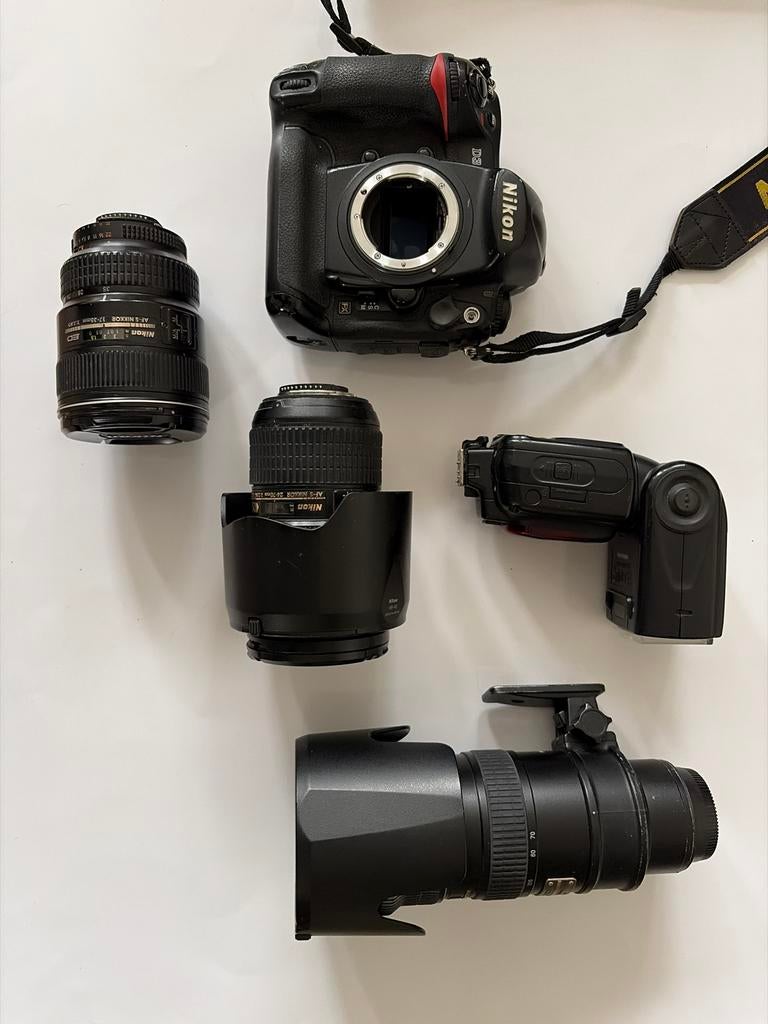 Nikon D3 Spiegelreflexcamera met lenzen en flitser, Audio, Tv en Foto, Fotocamera's Digitaal, Gebruikt, Spiegelreflex, Ophalen of Verzenden