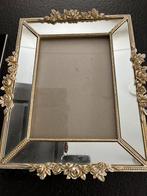 Fotolijst spiegelrand Clayre en Eef bloemen goudkleurig, Ophalen of Verzenden, Zo goed als nieuw