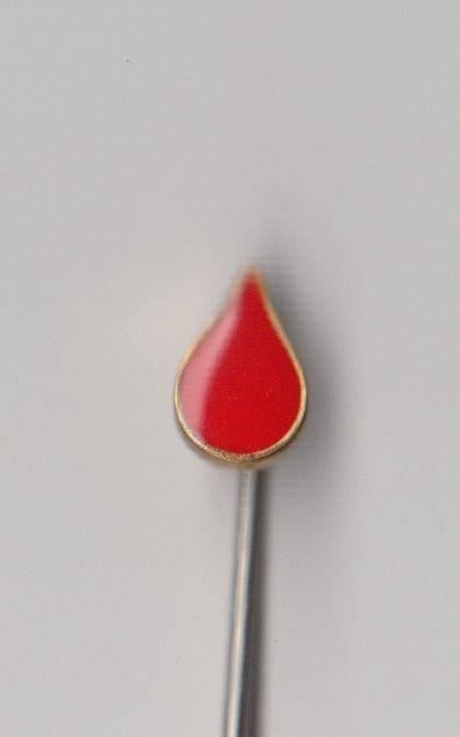 Rode Kruis Bloedtransfusie speldje, Gebruikt, Niet vindbaar, Niet vindbaar, Speldje of Pin