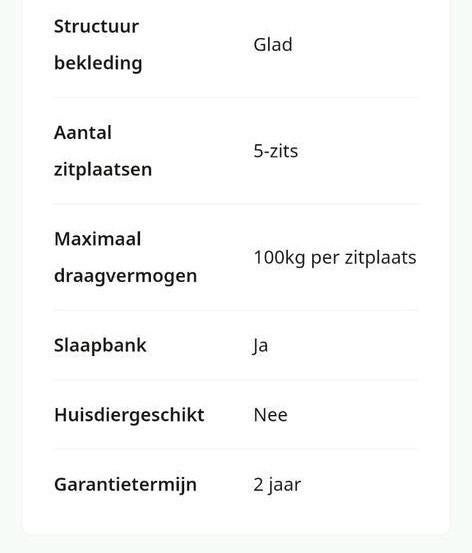 Grote U-bank met slaapfunctie, Huis en Inrichting, Banken | Bankstellen, Ophalen of Verzenden