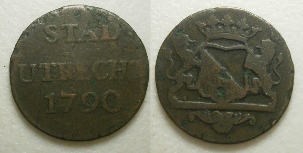 1] Utrecht Stad Duit 1790, Postzegels en Munten, Ophalen of Verzenden, Vóór koninkrijk, 1 cent, Losse munt