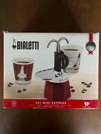 Bialetti Set Mini Express 2 kopjes, Espresso apparaat, Nieuw, Gemalen koffie, Ophalen of Verzenden