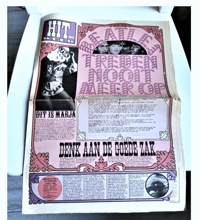 hitweek nr. 9 uit 1966, Boeken, Ophalen of Verzenden, Gelezen, Muziek, Film of Tv
