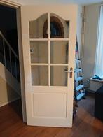 Binnendeur woonkamer, hal of keuken met bewerkt-getint, Ophalen, Gebruikt, 80 tot 100 cm, Binnendeur