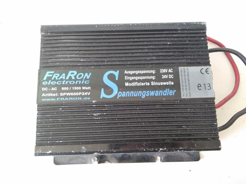 24V naar 230V Omvormer 1500W – Fraron, Ophalen of Verzenden, Gebruikt