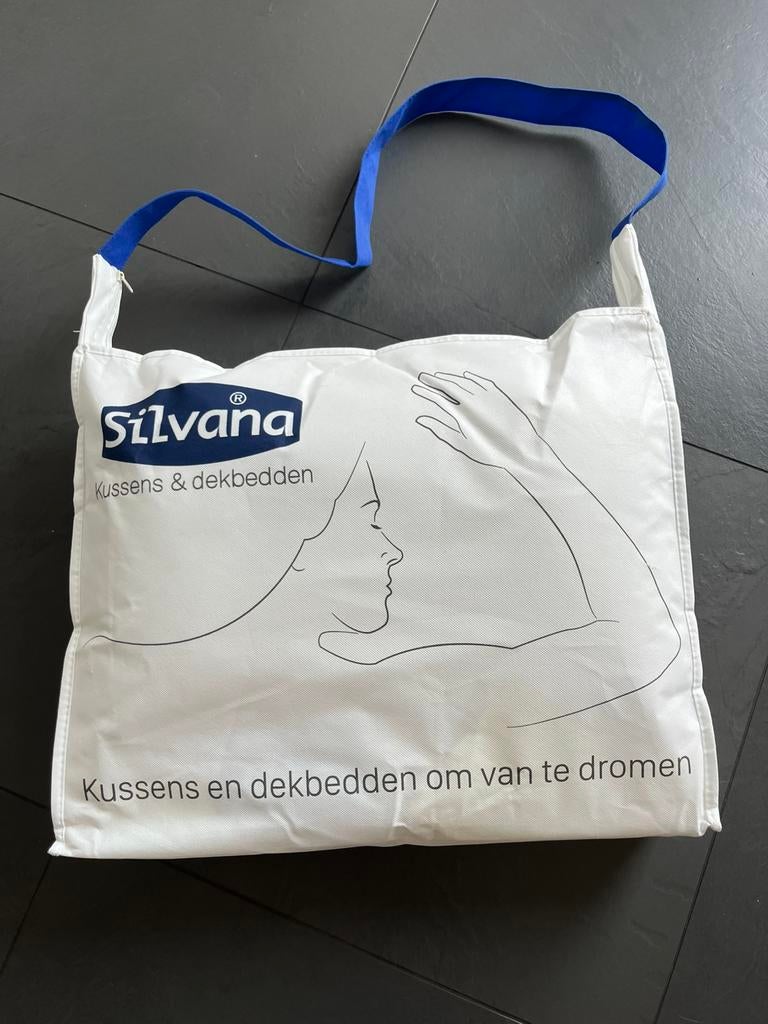 Silvana kussen dons, Gebruikt, Eenpersoons, Blauw, Ophalen of Verzenden