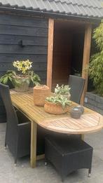 Teaktuintafel Hattersley collection 6 persoons, Ophalen, Gebruikt, Ovaal, Teakhout