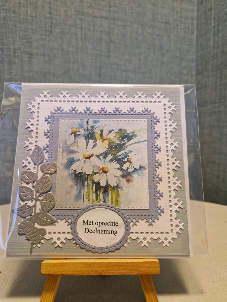 Kaartje condoleance witte bloemen, Ophalen of Verzenden, Nieuw, Overige thema's