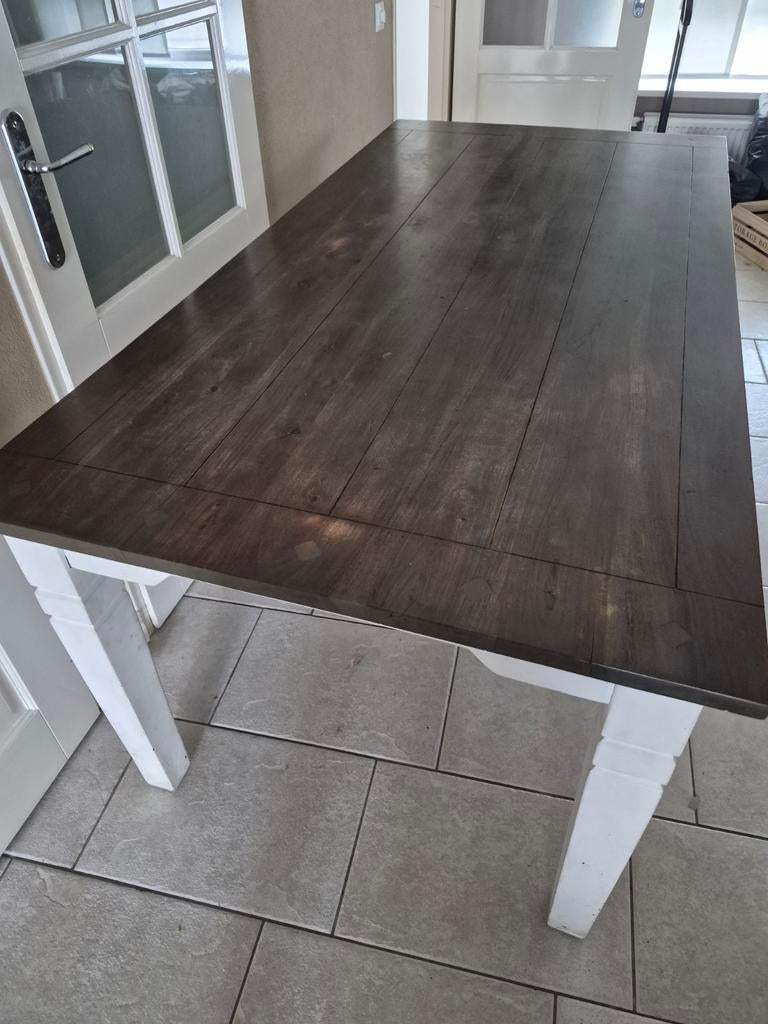Grote eettafel van 2 meter - Gratis af te halen, Huis en Inrichting, Tafels | Eettafels, Gebruikt, 200 cm of meer, Rechthoekig