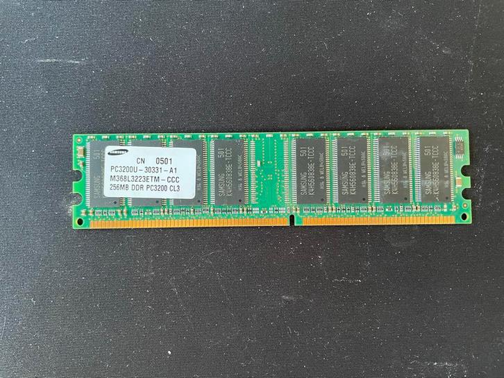 Samsung PC3200 256MB DDR RAM Geheugenmodule, Computers en Software, RAM geheugen, Gebruikt, Desktop, 1 GB of minder, DDR, Ophalen of Verzenden