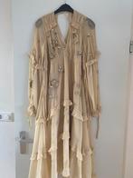 Feest jurk, Verzenden, Zo goed als nieuw, Maat 38/40 (M), Beige
