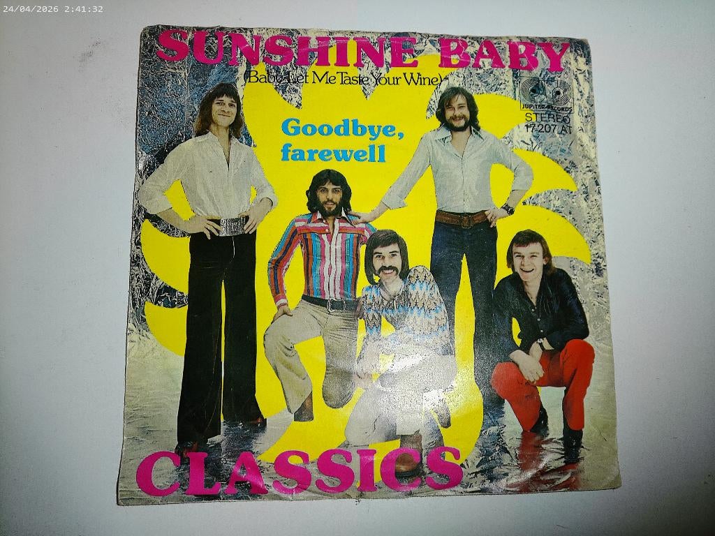 Classics - Sunshine Baby / Goodbye Farewell, Gebruikt, Fotohoes, 7 inch, Single