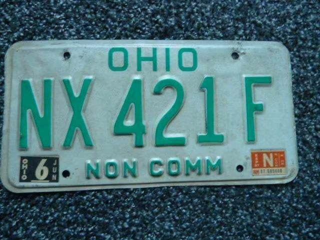 Kentekenplaat licenseplate Ohio Non Comm USA, Verzenden, Gebruikt, Auto's