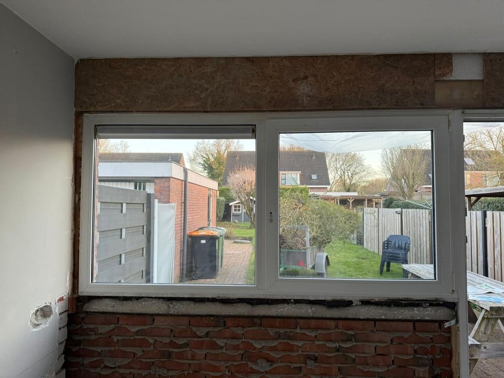 Kunststof kozijn 220 x 110 cm, Ophalen, Kunststof, Gebruikt, Raamkozijn