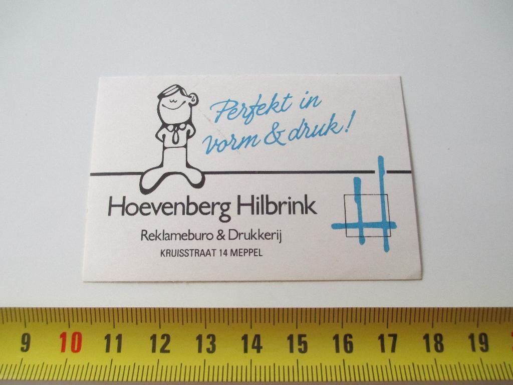 sticker Meppel Hoevenberg Hilbrink Reklameburo Drukkerij*, Ophalen, Zo goed als nieuw
