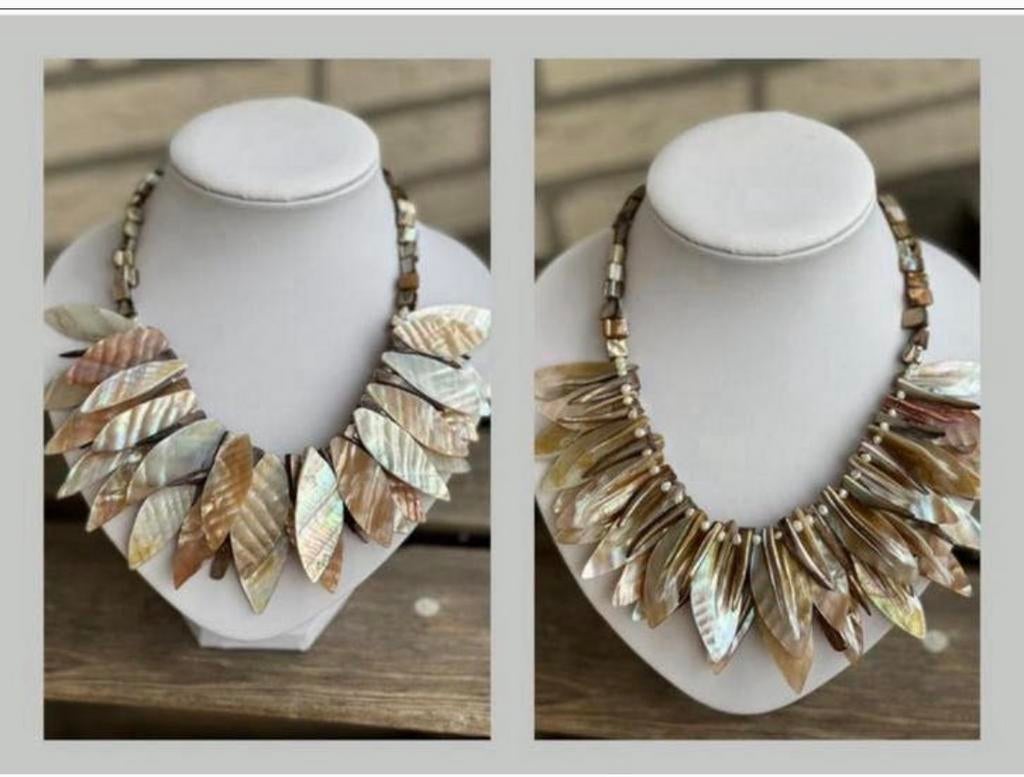 Schelp , zoetwater Parel ketting, Sieraden, Tassen en Uiterlijk, Kettingen, Ophalen of Verzenden, Zo goed als nieuw