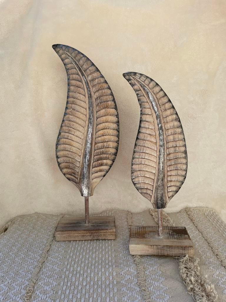 Nieuw houten veren set naturel, Huis en Inrichting, Woonaccessoires | Overige, Ophalen of Verzenden, Zo goed als nieuw