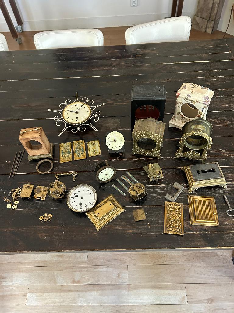 Antieke onderdelen kleine klokjes/wekkertjes, Ophalen of Verzenden