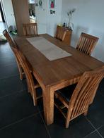 Eettafel met 6 stoelen, Ophalen, Zo goed als nieuw, 4 tot 6 stoelen
