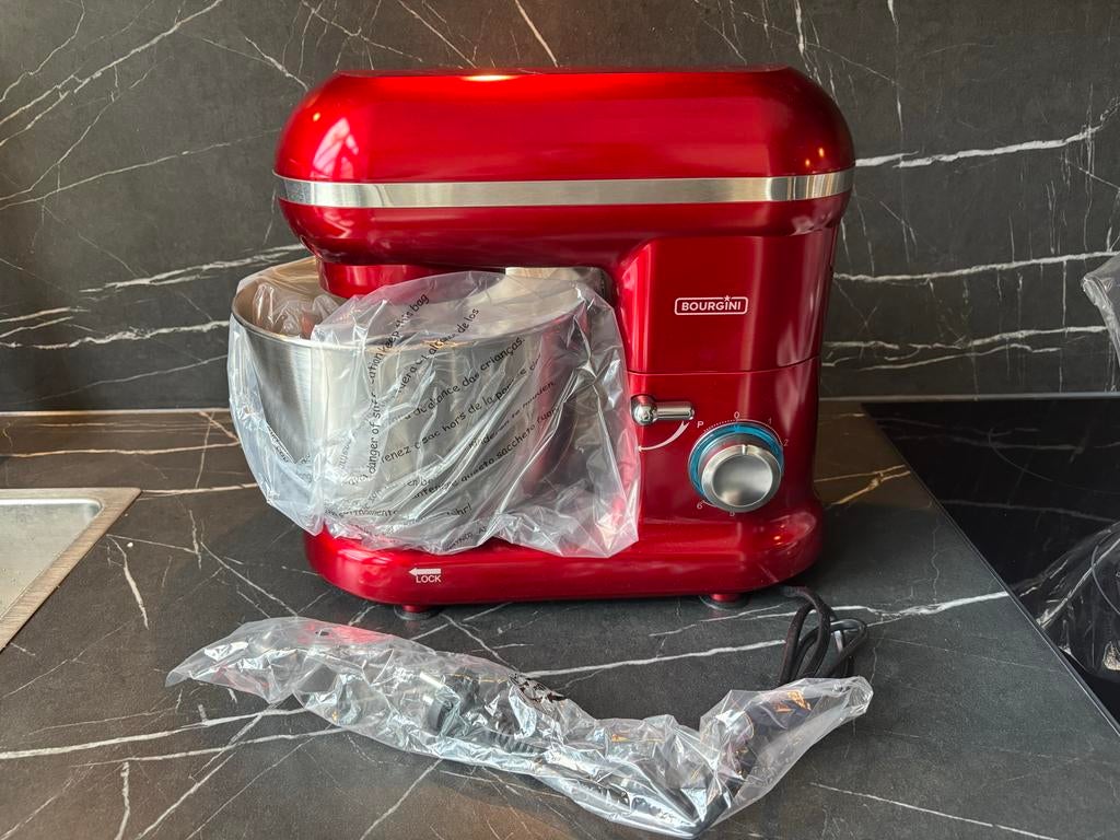 Bourgini Classic Kitchen Chef rood, Witgoed en Apparatuur, 4 liter of meer, Ophalen of Verzenden, Nieuw, 3 snelheden of meer