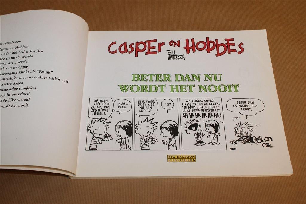 Casper en Hobbes 12 — Beter dan Nu Wordt Het Nooit, Boeken, Eén stripboek, Ophalen of Verzenden, Gelezen
