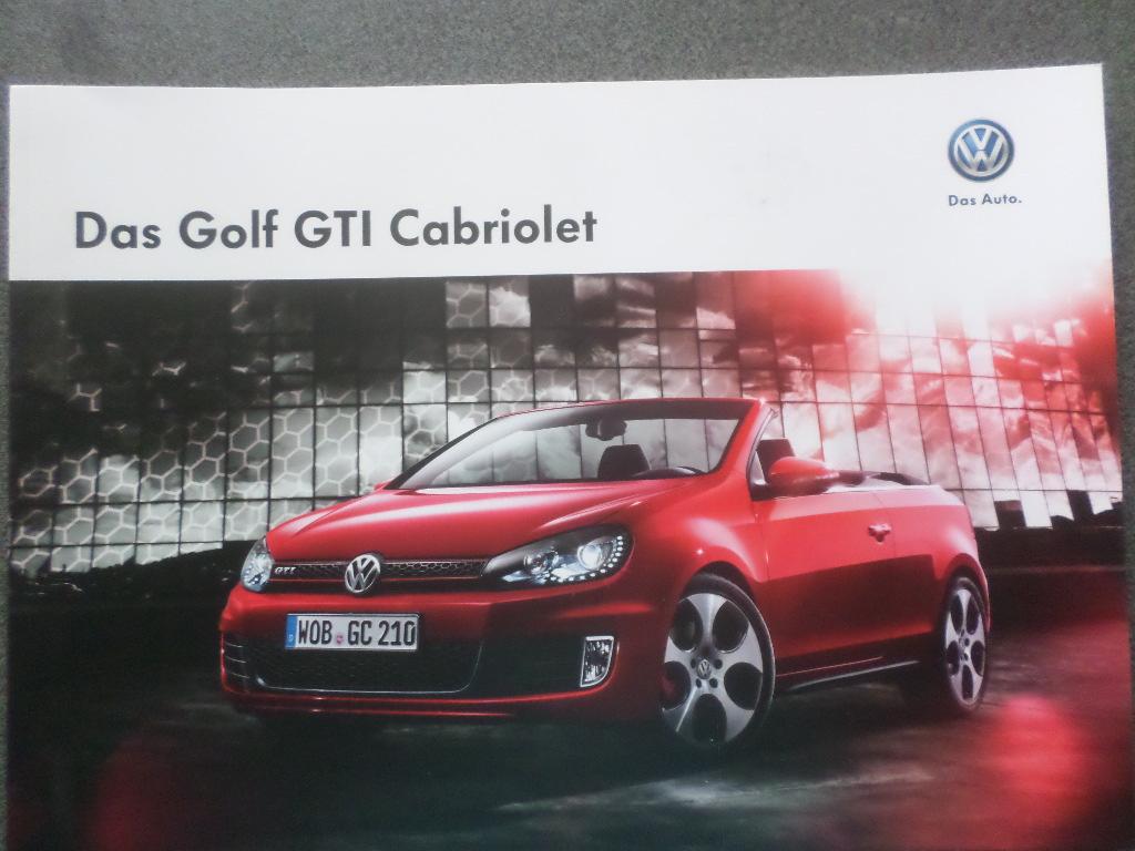 Volkswagen VW Golf GTI Cabrio 210PK Brochure, Ophalen of Verzenden, Zo goed als nieuw, Volkswagen