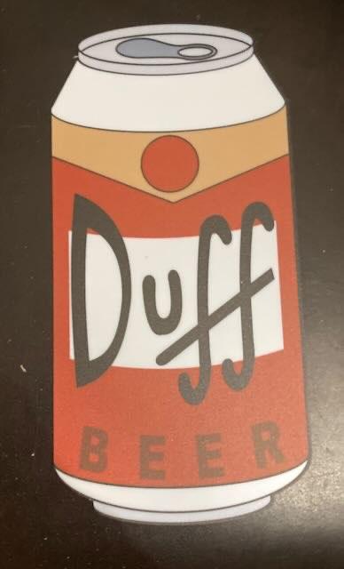 DUFF BEER  Blikje reclamebord  plastic, Ophalen of Verzenden, Zo goed als nieuw, Reclamebord
