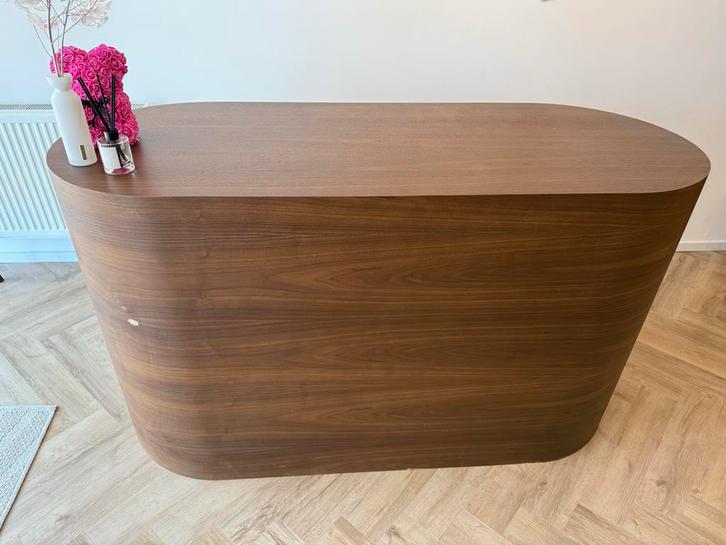 Stijlvolle houten balie - Perfect voor ontvangst of kantoor, Huis en Inrichting, Bureaus, Zo goed als nieuw, Ophalen of Verzenden