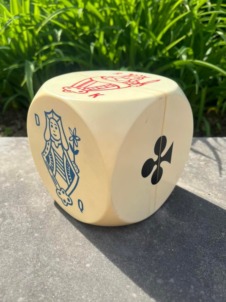 Vintage Franse poker dobbelsteen die uit 2 delen bestaat, Antiek en Kunst, Antiek | Speelgoed, Ophalen of Verzenden