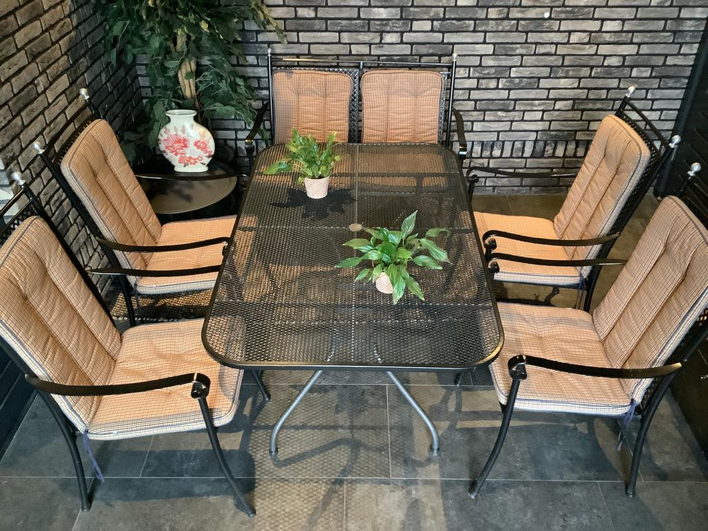 Excelsior 6 pers. Royal Garden met mooie kussens., Overige materialen, Gebruikt, Bank, 6 zitplaatsen