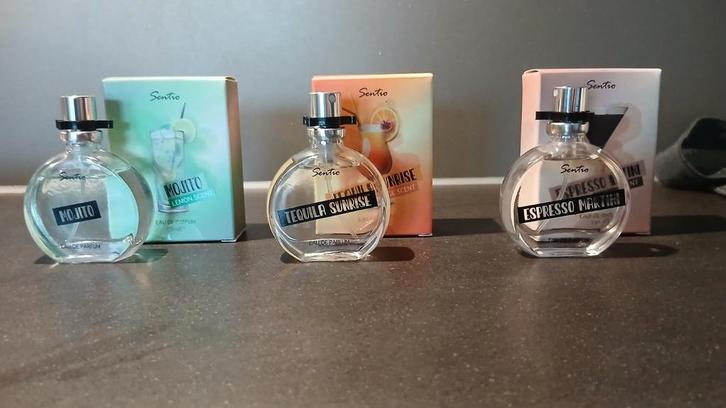 Sentio Parfums - Mojito, Tequila Sunrise, Espresso Martini, Sieraden, Tassen en Uiterlijk, Uiterlijk | Parfum, Nieuw, Ophalen of Verzenden