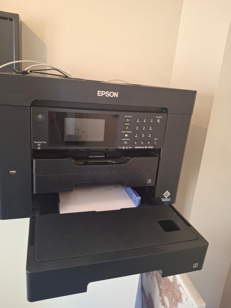Printer Epson workforce WF 7840, Computers en Software, Printers, Zo goed als nieuw, All-in-one, Inkjetprinter, Faxen, Kleur printen