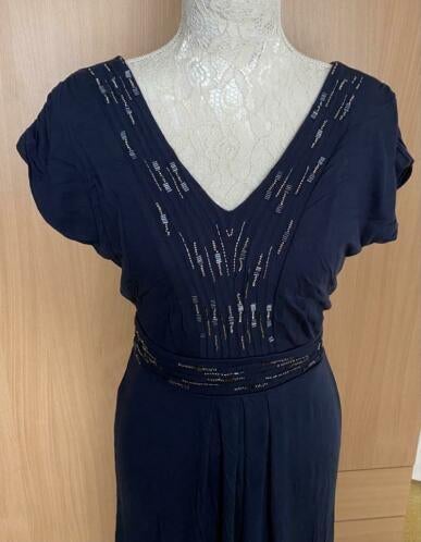 Monsoon lange jurk maat 38/40, Kleding | Dames, Maat 38/40 (M), Blauw, Ophalen of Verzenden, Zo goed als nieuw