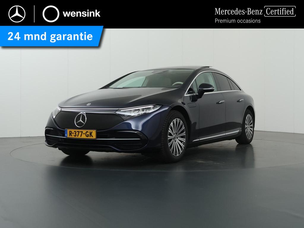 Mercedes-Benz EQS 350 Business Line 90 kWh | Trekhaak | Memo, Auto's, Achterwielaandrijving, Gebruikt, 624 km, Blauw