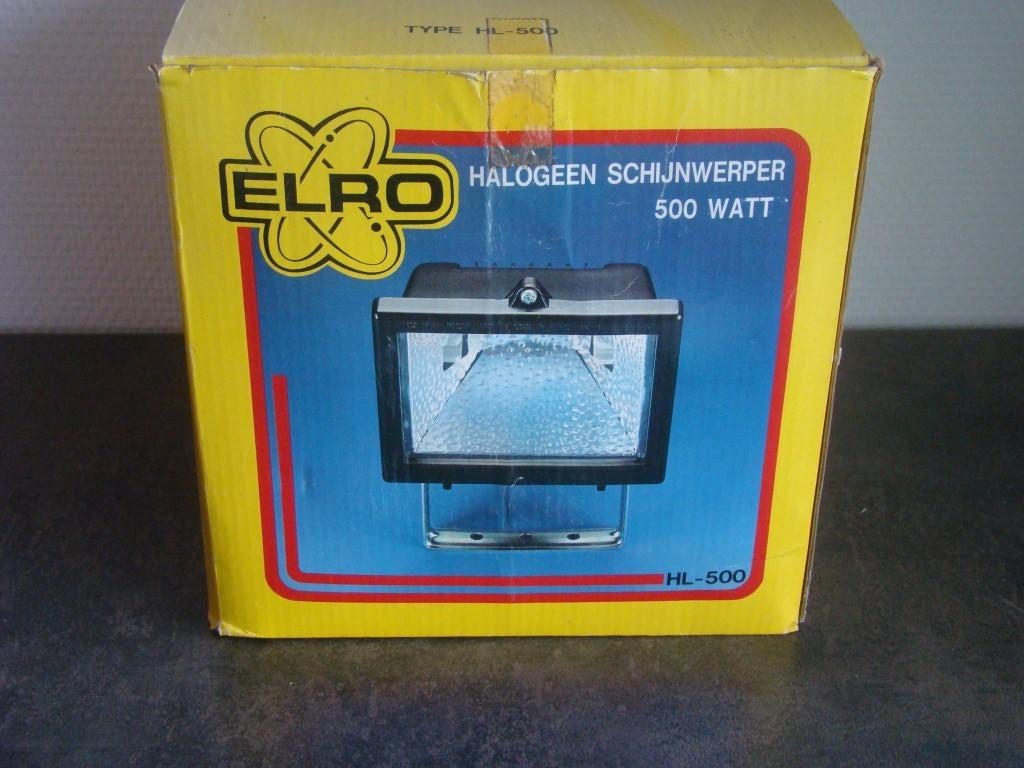 Halogeen schijnwerper, Ophalen of Verzenden, Gebruikt, 200 tot 500 watt, Lamp met armatuur