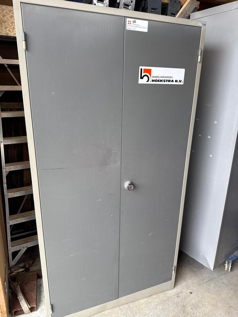 Werkplaatskast 194x45x100cm - Robuuste Opbergkast, Huis en Inrichting, Kasten | Roldeurkasten en Archiefkasten, Ophalen, B, Gebruikt