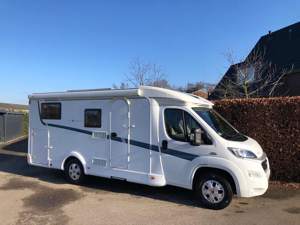 Dethleffs Globebus T04 1e eig LENGTE BEDDEN XXL garage, Caravans en Kamperen, Campers, Particulier, tot en met 4, Half-integraal
