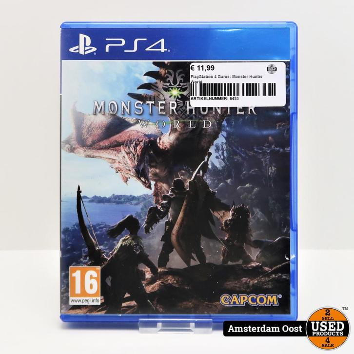 PlayStation 4 Game: Monster Hunter World, Spelcomputers en Games, Games | Sony PlayStation 4, Zo goed als nieuw