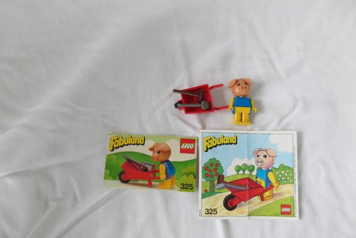 Lego fabuland, set 325 percy pig's kruiwagen, Kinderen en Baby's, Speelgoed | Duplo en Lego, Gebruikt, Lego, Complete set, Ophalen of Verzenden