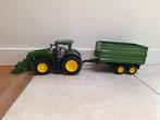 Groene speelgoedtractor met aanhanger John Deere Bruder, Ophalen, Zo goed als nieuw