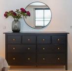 HEMNES Ladekast Ikea, zwartbruin, Ophalen, Gebruikt, 5 laden of meer, 150 tot 200 cm