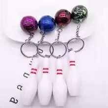 4 Sleutelhangers Bowling een Pin en een Bal, Sport en Fitness, Bowlen, Nieuw, Bal, Ophalen of Verzenden, Bowlingweg