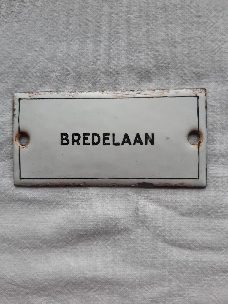 emaille bord bordje brede laan, Antiek en Kunst, Ophalen of Verzenden