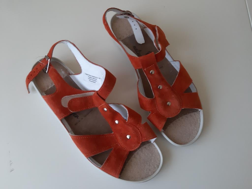 oranje sandalen Naturlaufer maat 43,5 / 44, Kleding | Dames, Schoenen, Ophalen, Oranje, Sandalen of Muiltjes, Zo goed als nieuw
