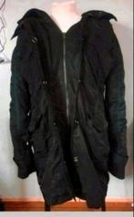 Mooi zwart jas, Ophalen of Verzenden, Zo goed als nieuw, Maat 38/40 (M), Zwart