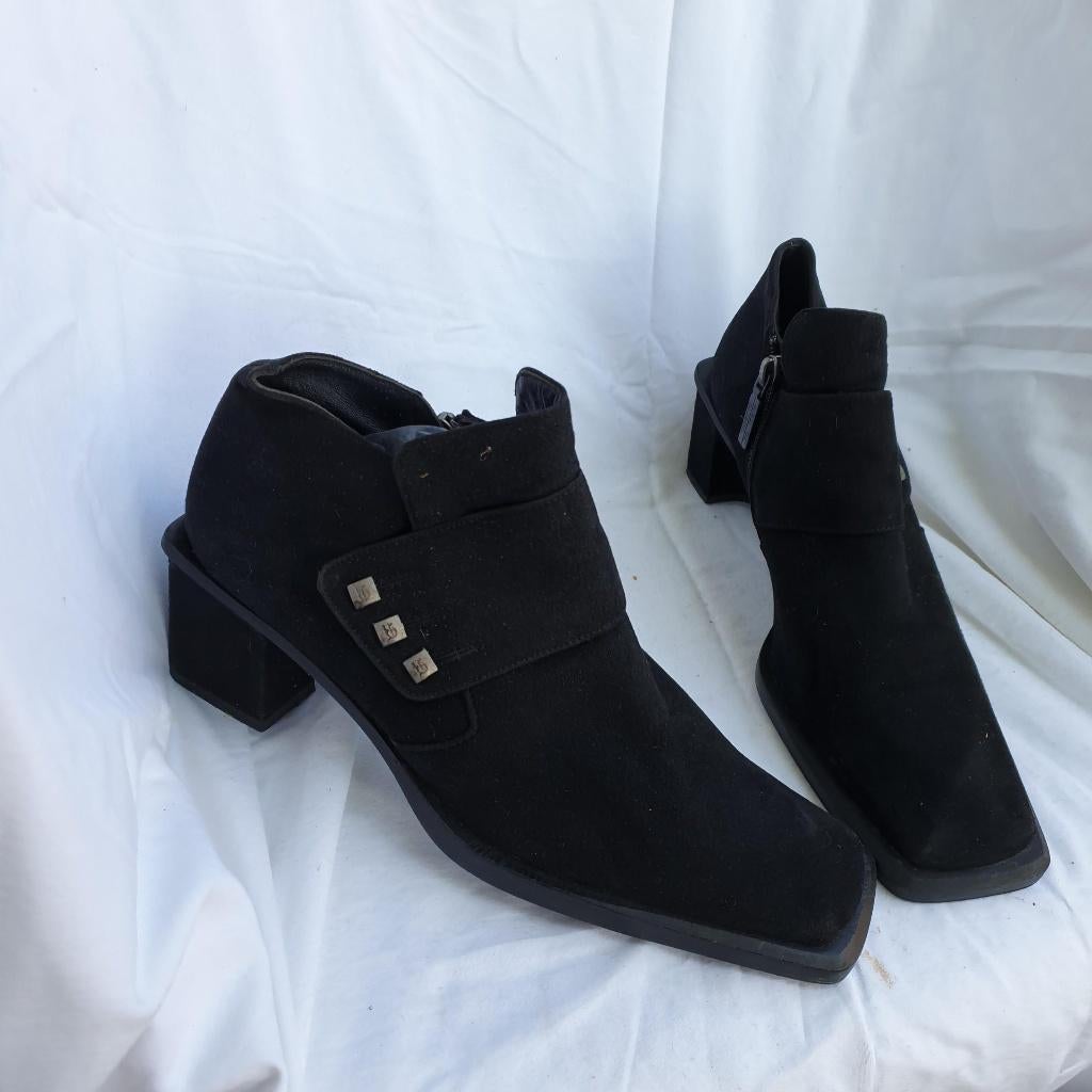 Stoere zwart leren schoenen. Mt 37,5 Roberto Botticelli, Kleding | Dames, Schoenen, Zo goed als nieuw, Lage of Enkellaarzen, Zwart