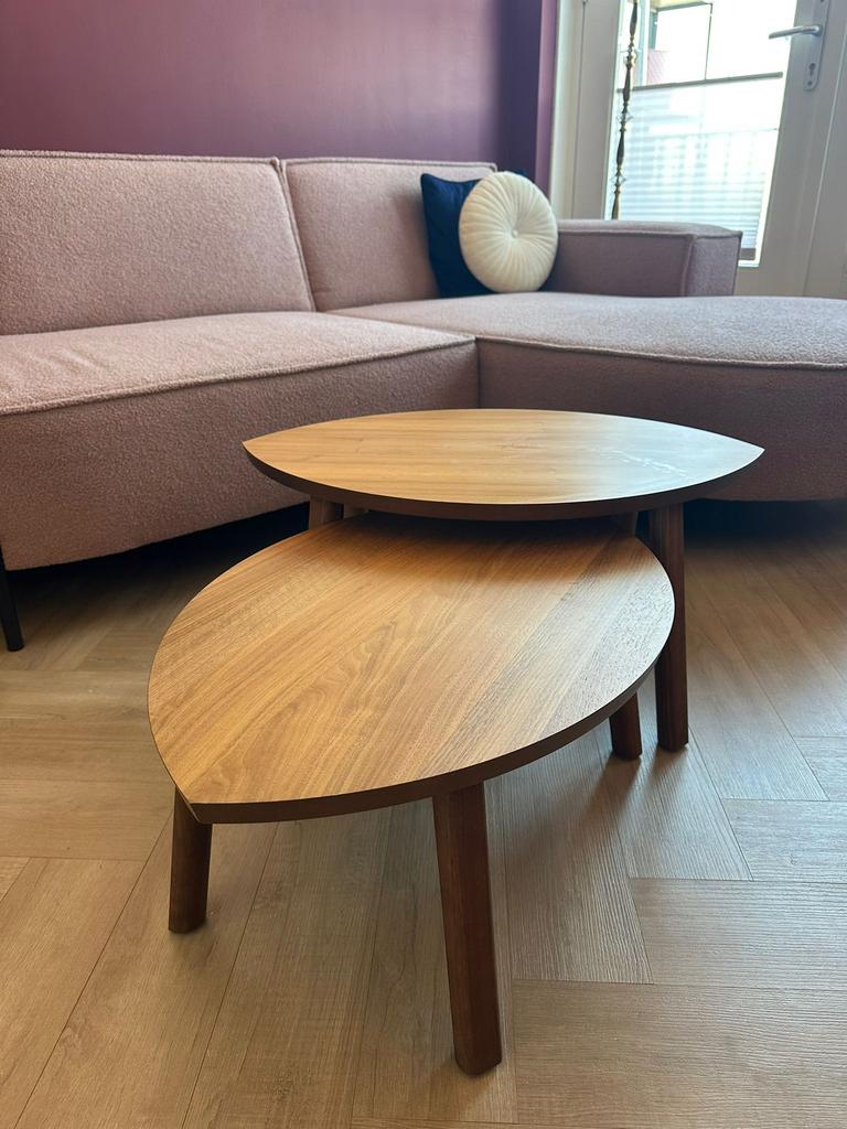 Ikea bijzettafel stockholm, 50 tot 100 cm, Rond, Ophalen of Verzenden, Zo goed als nieuw