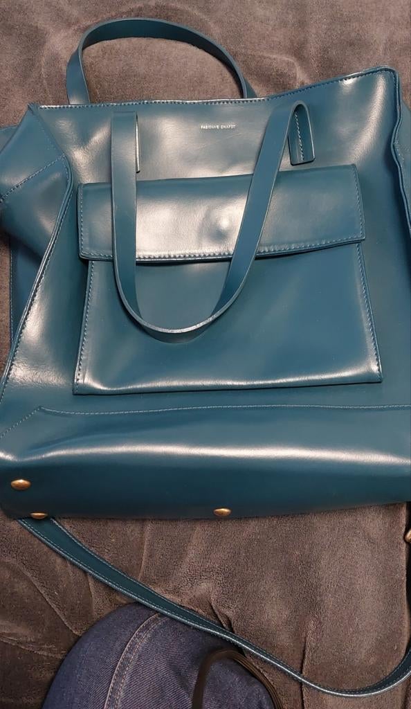 Fabienne Chapot tas petrol, Sieraden, Tassen en Uiterlijk, Tassen | Schooltassen, Ophalen of Verzenden, Zo goed als nieuw, Rugtas