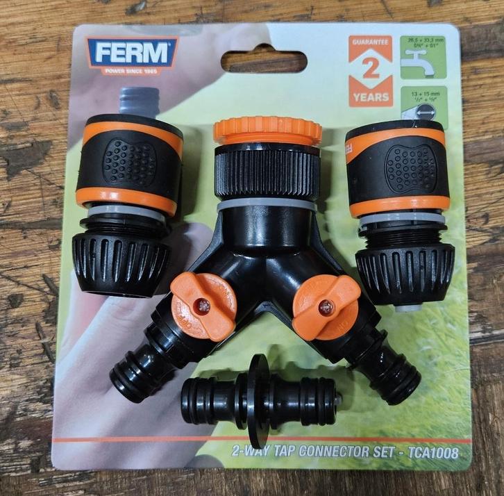 Tuinslangsplitter + koppelingen en verlopen + koppelstuk, Tuin en Terras, Tuinsproeiers, Zo goed als nieuw, Overige typen, Ophalen of Verzenden