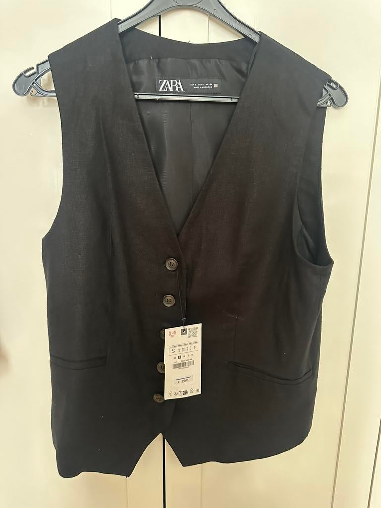 Zara zwart gilet nieuw met kaartje, Kleding | Dames, Ophalen of Verzenden, Zo goed als nieuw